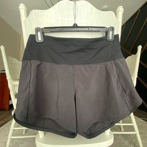 Lululemon black speed up shorts-4 tall